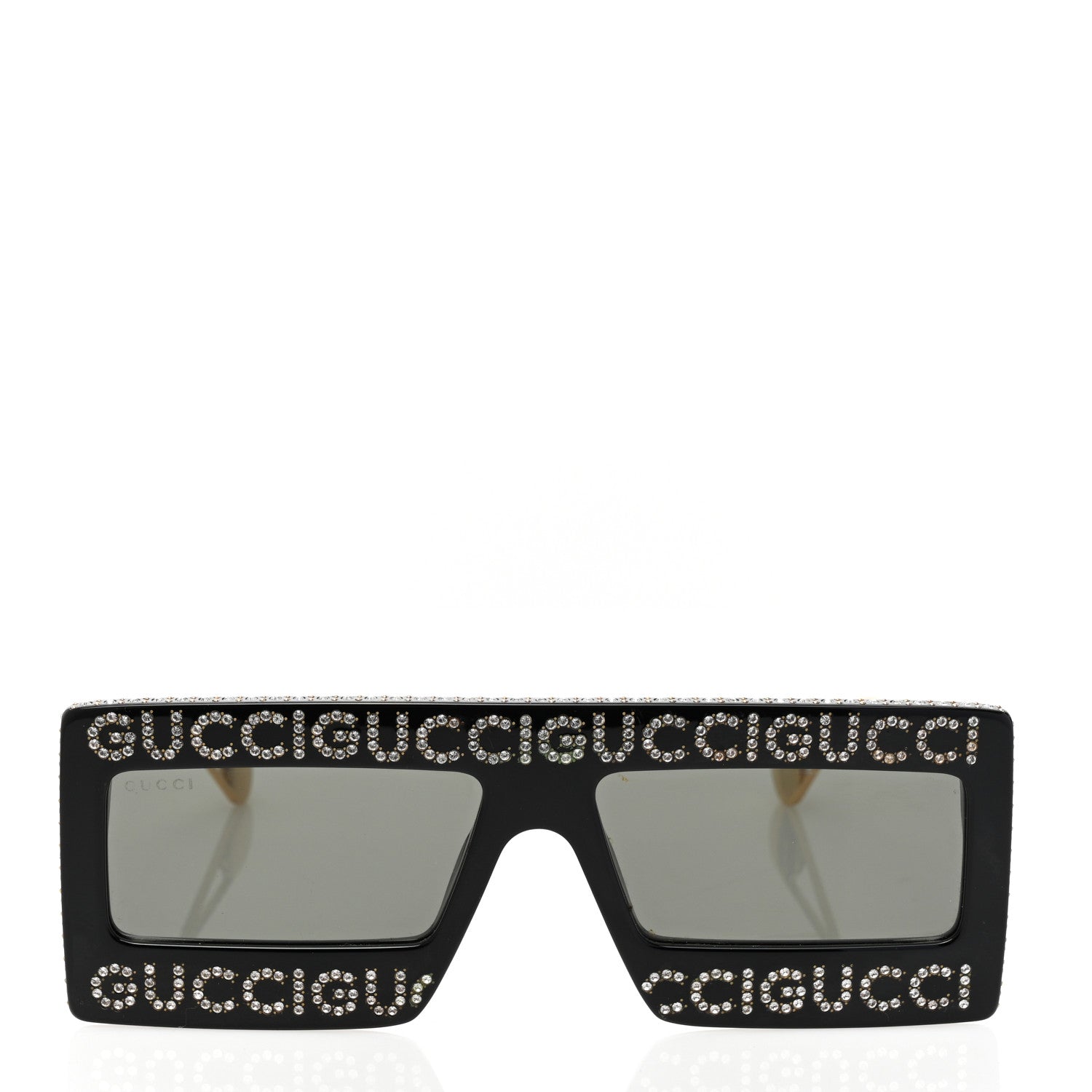 Gucci Acetate Crystal Mask-Frame Sunglasses GG0431S Black 2 of 8