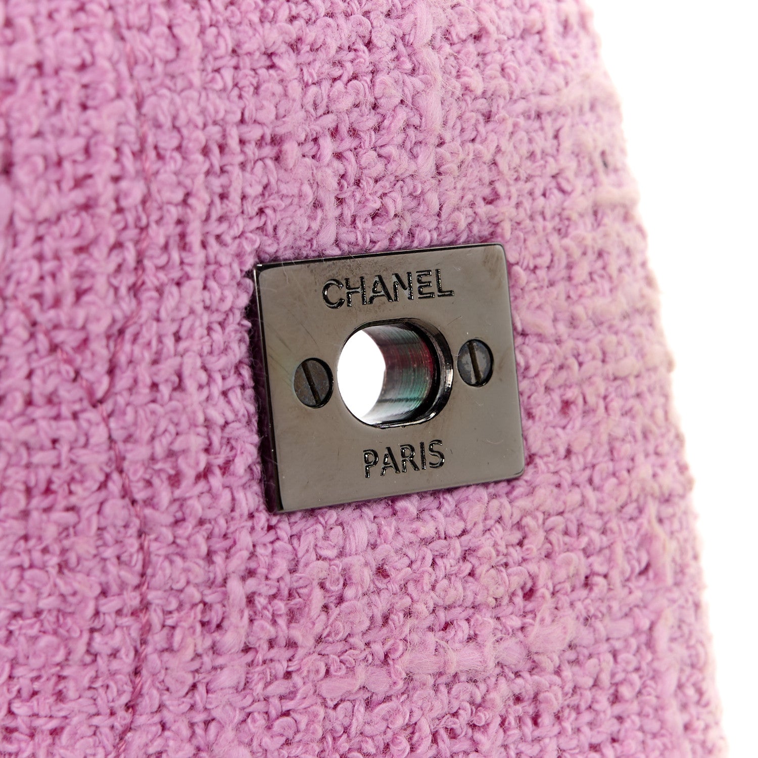 Chanel Tweed Quilted Flap Pink Purple 7 of 13