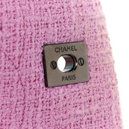 Chanel Tweed Quilted Flap Pink Purple 7 of 13