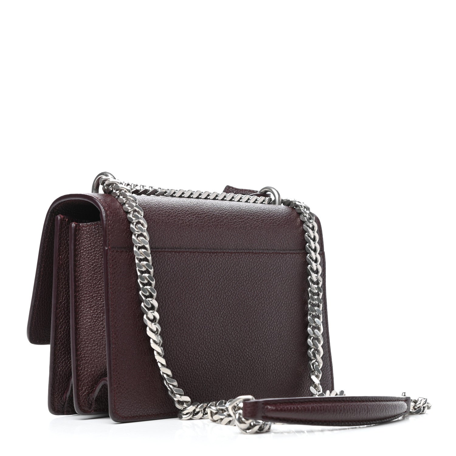 Saint Laurent Grained Calfskin Small Monogram Sunset Amaranto 3 of 9