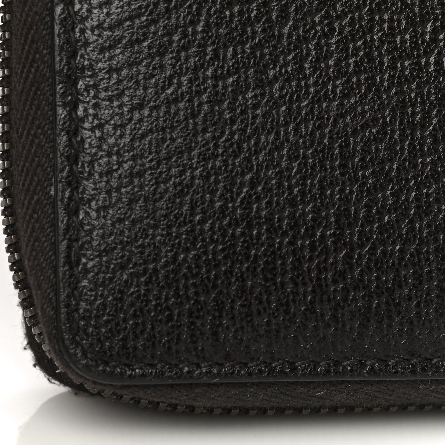Gucci Dollar Calfskin Boar Effect GG Marmont Zip Around Wallet Dark Cocoa 15 of 15