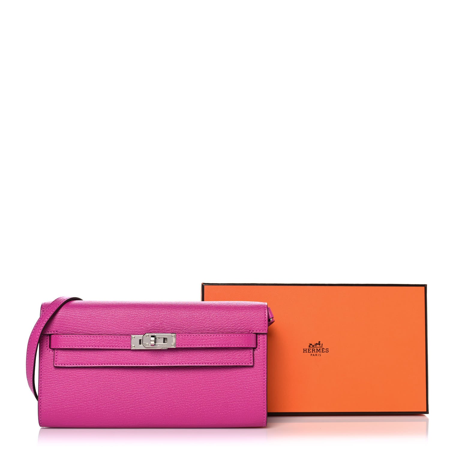 Hermes Chevre Mysore Kelly Wallet To Go Magnolia 9 of 9