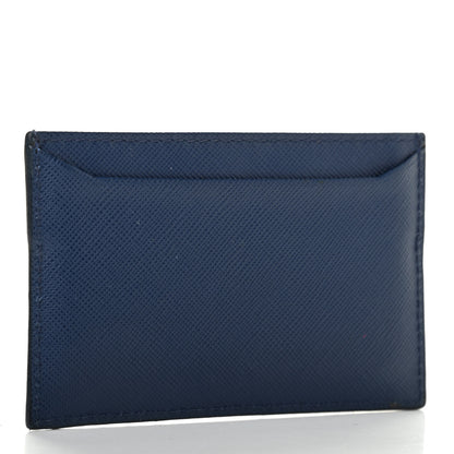 Prada Saffiano Metal Card Case Bleuette 3 of 9