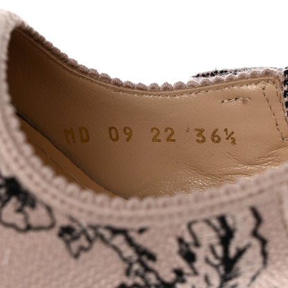 Christian Dior Canvas Embroidered Jardin Botanique J'Adoir Slingback 100mm Pumps 36.5 Black Nude 7 of 10