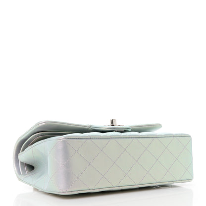 Chanel Iridescent Calfskin Quilted Small Double Flap Light Purple 4 of 12