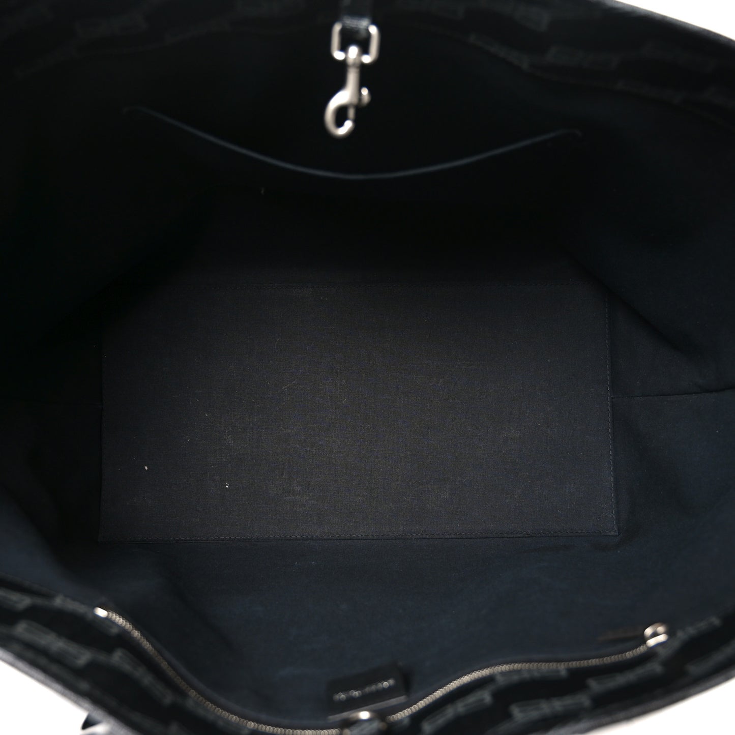 Coated Canvas BB Monogram Large Signature East West Shopper Bag Black Grey
