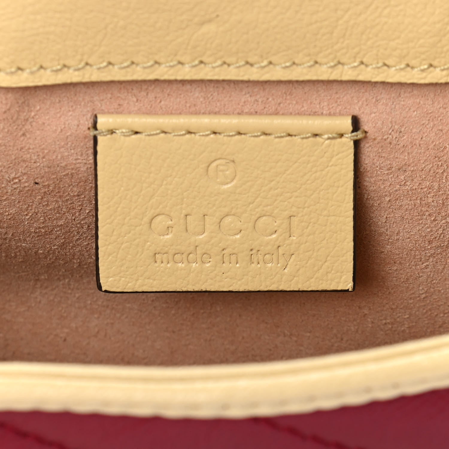 Gucci Azalea Calfskin Matelasse Diagonal Super Mini Torchon GG Marmont Shoulder Bag Blue Agata New Cherry Red Butter 6 of 9