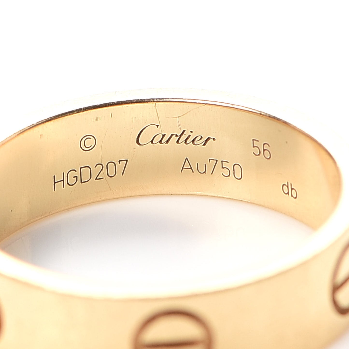 18K Yellow Gold 5.5mm LOVE Ring 56 7.5