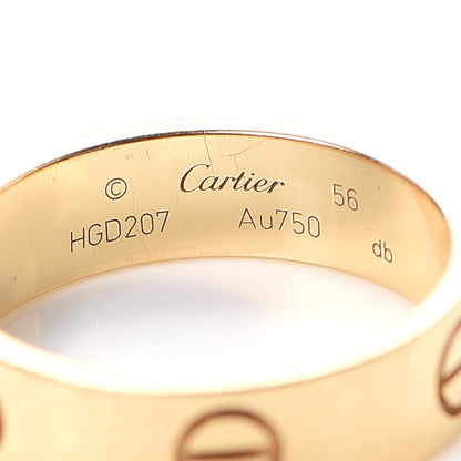 Cartier 18K Yellow Gold 5.5mm LOVE Ring 56 7.5 6 of 8