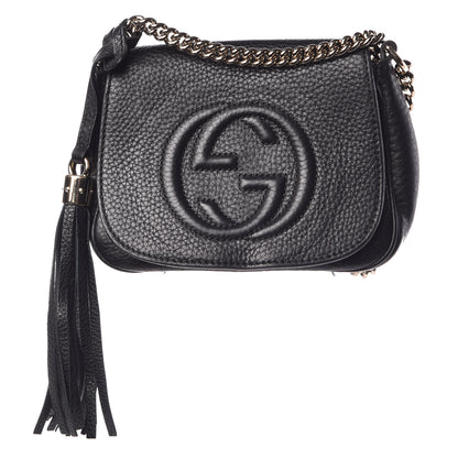 Gucci Pebbled Calfskin Small Soho Flap Crossbody Black 1 of 10