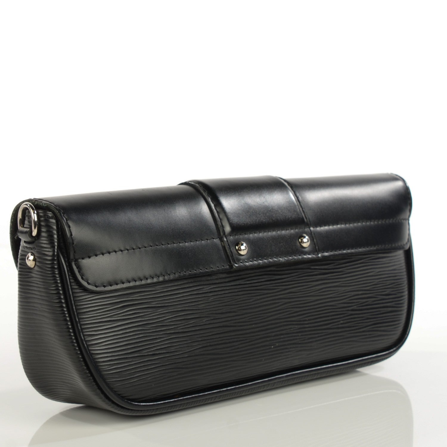 Louis Vuitton Epi Montaigne Clutch Black 3 of 7