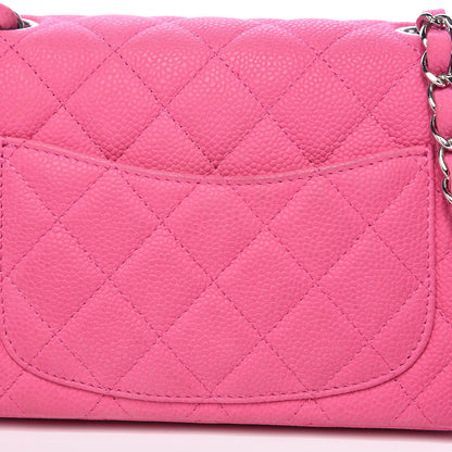 Chanel Iridescent Caviar Quilted Mini Rectangular Flap Pink 13 of 15