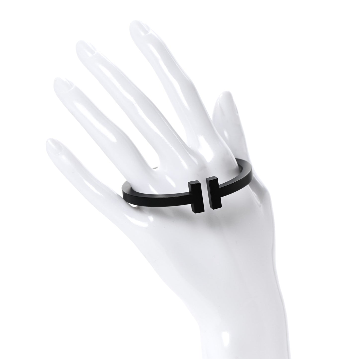 Black-Coated Stainless Steel T Square Bracelet