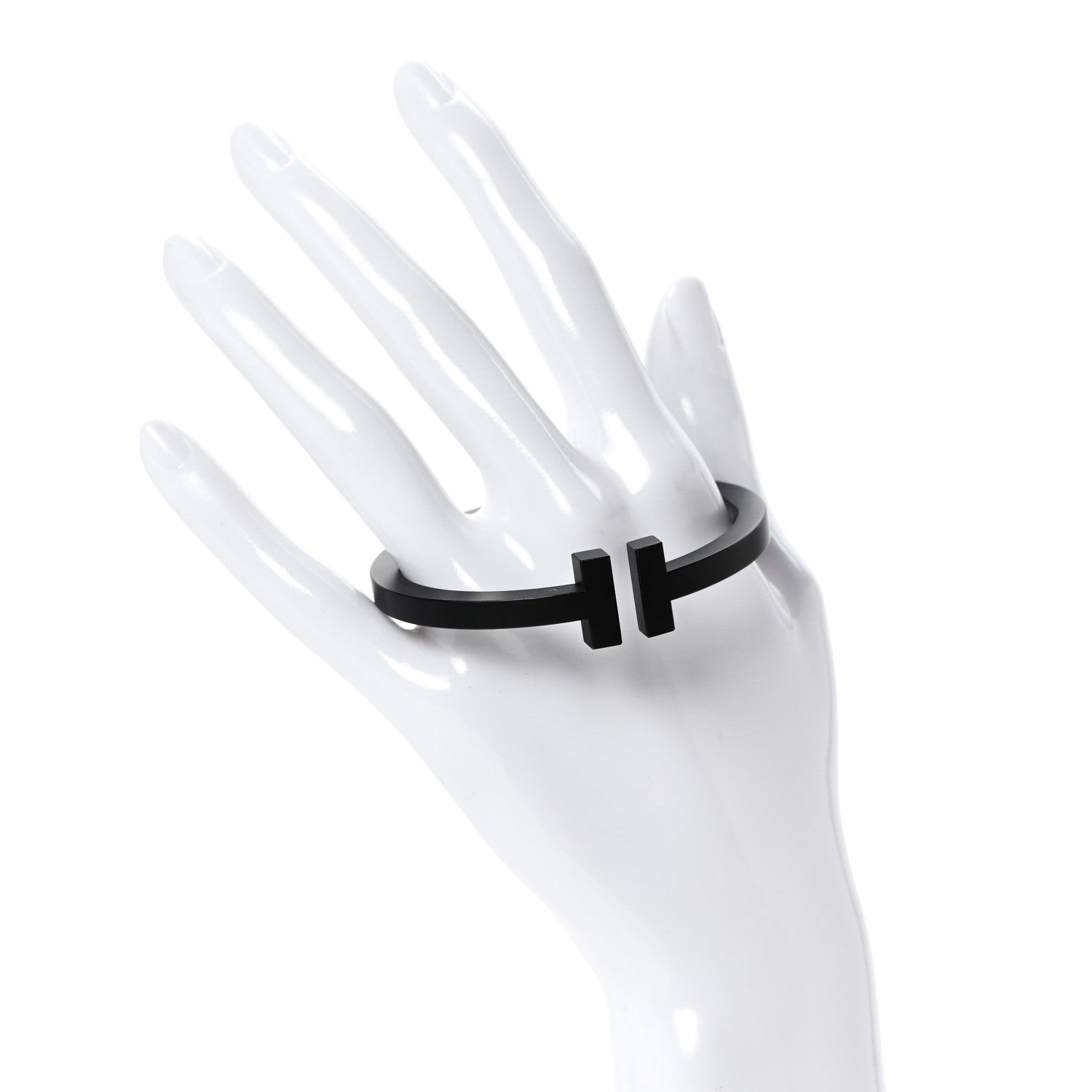 Tiffany Black-Coated Stainless Steel T Square Bracelet 2 of 6