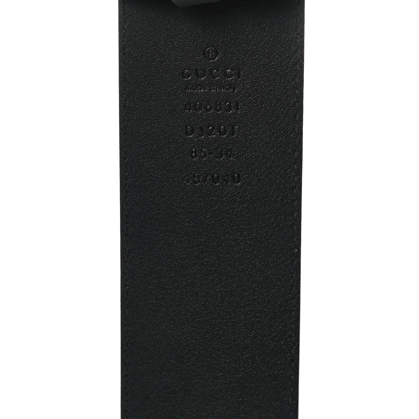 Textured Calfskin Double G 40mm Belt 85 34 Black