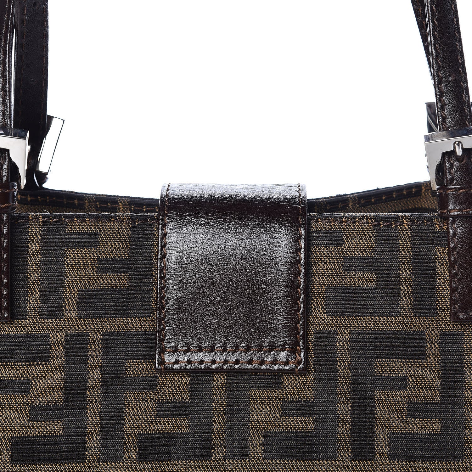 Fendi Zucca Small Shopping Tote Tobacco 8 of 12