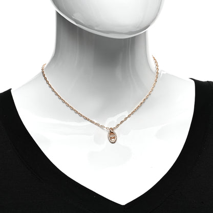 Hermes 18K Rose Gold Diamond PM New Farandole Pendant Necklace ST 2 of 5