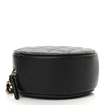 Chanel Caviar Quilted Round Clutch With Chain Black 4 of 12