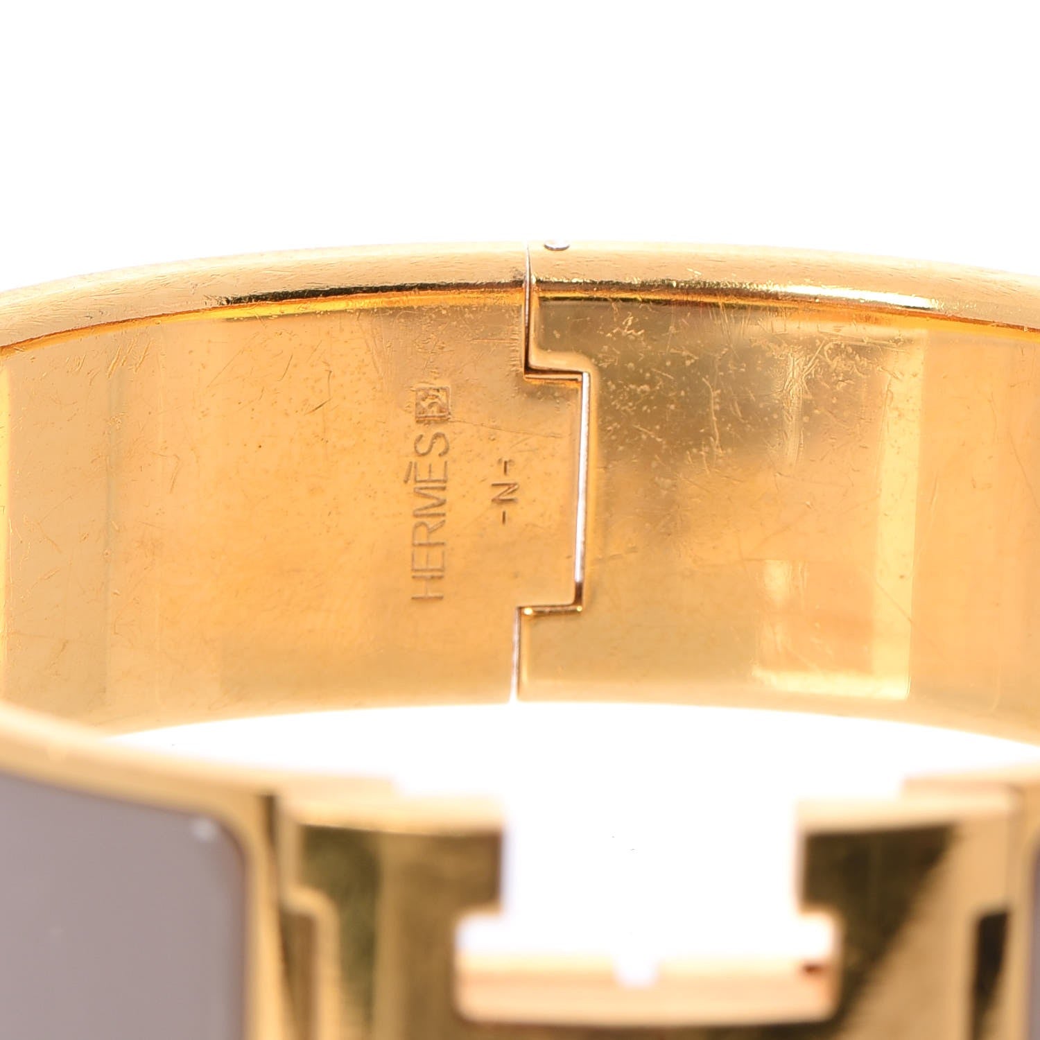 Hermes Enamel Wide Clic Clac H Bracelet GM Marron Glace 7 of 13