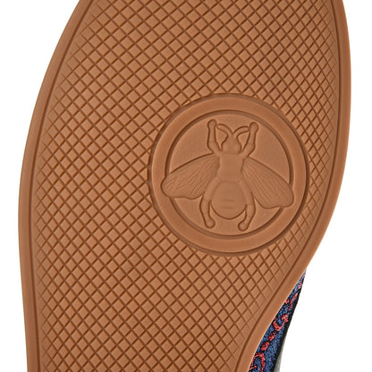 Gucci Lurex Calfskin Web GG Monogram Mens Falacer Sneakers 7 Iridescent Blue Iridescent Red Silver 10 of 11