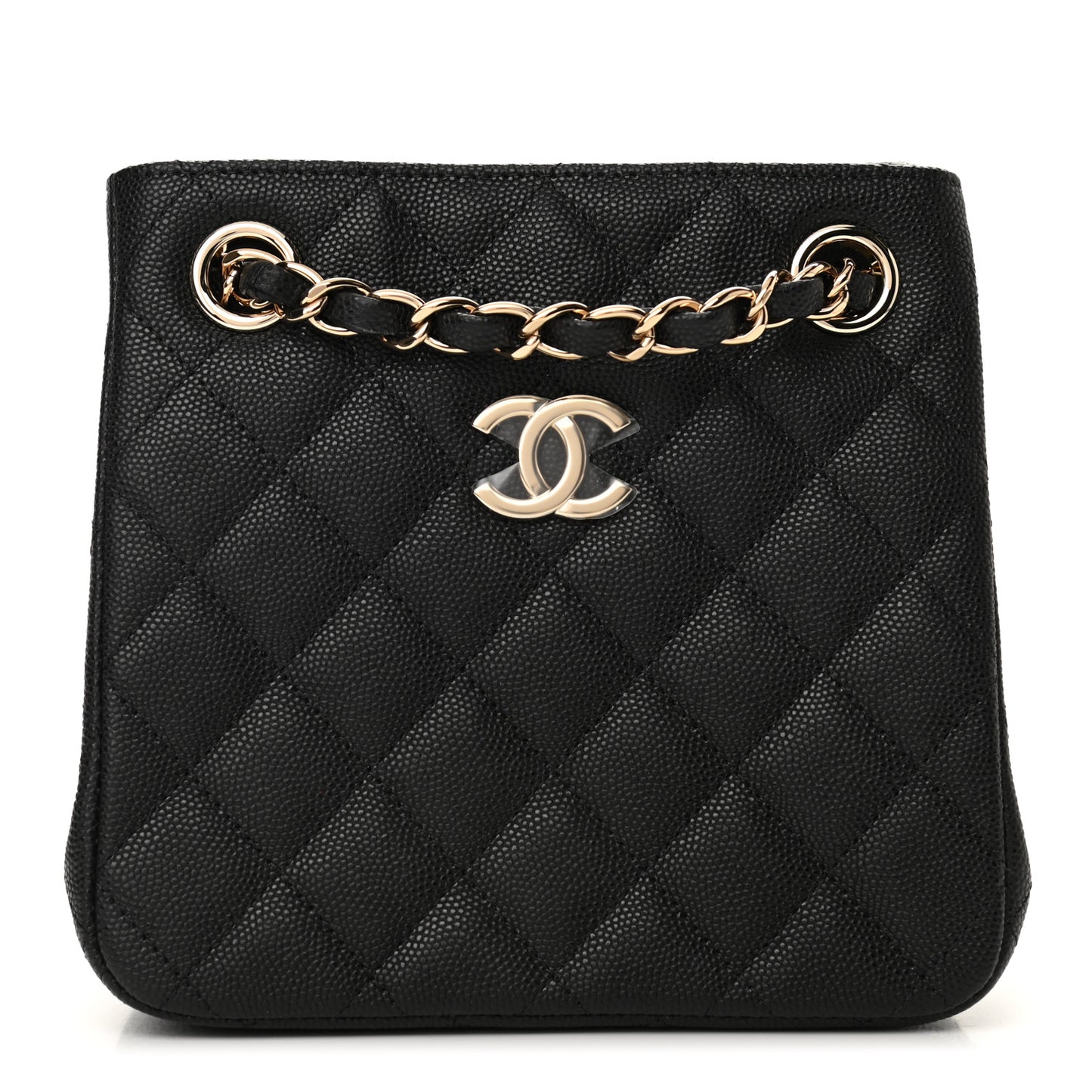 Chanel Caviar Quilted Mini Bucket Bag Black 1046643 – FASHIONPHILE - Main Image