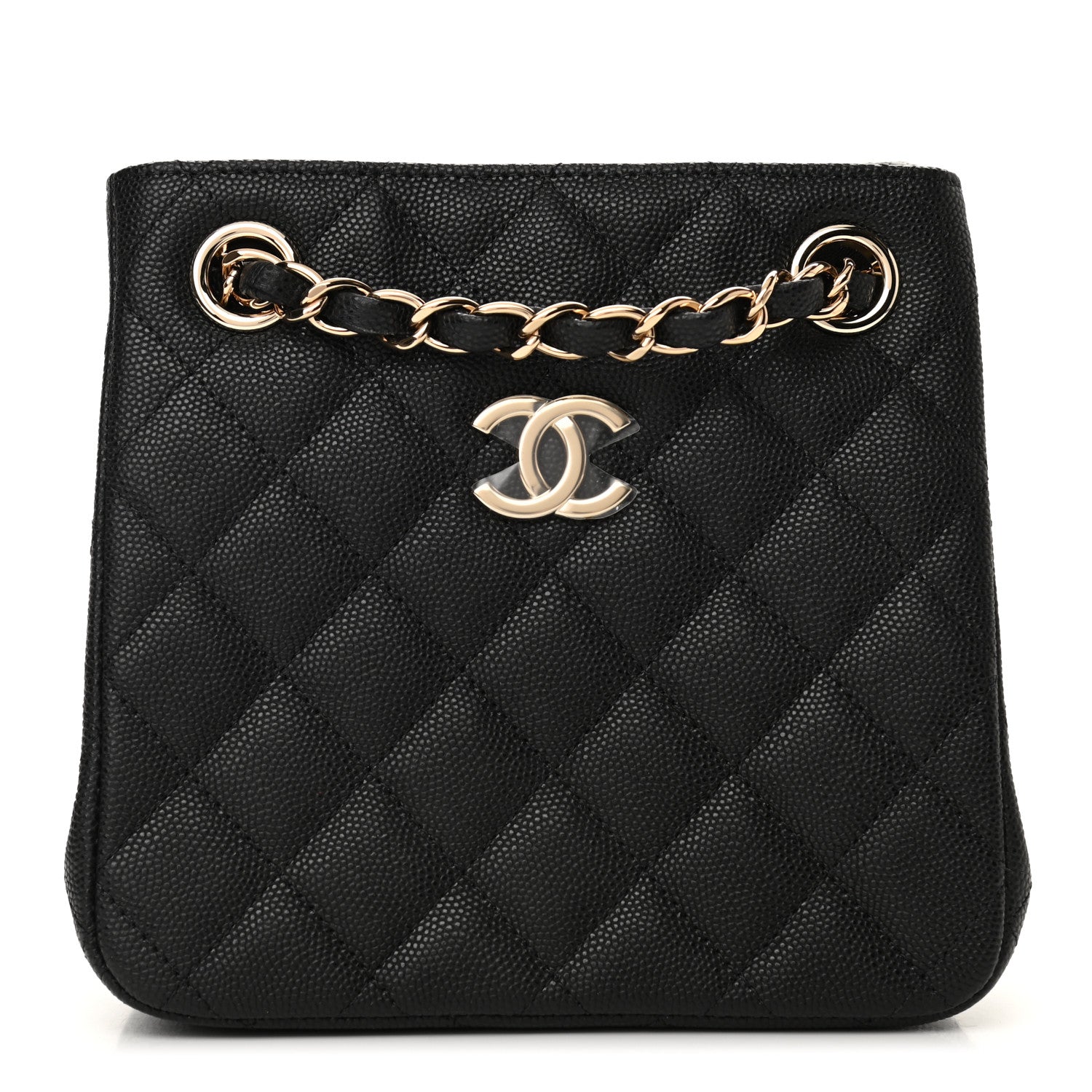 Chanel Caviar Quilted Mini Bucket Bag Black 1 of 11