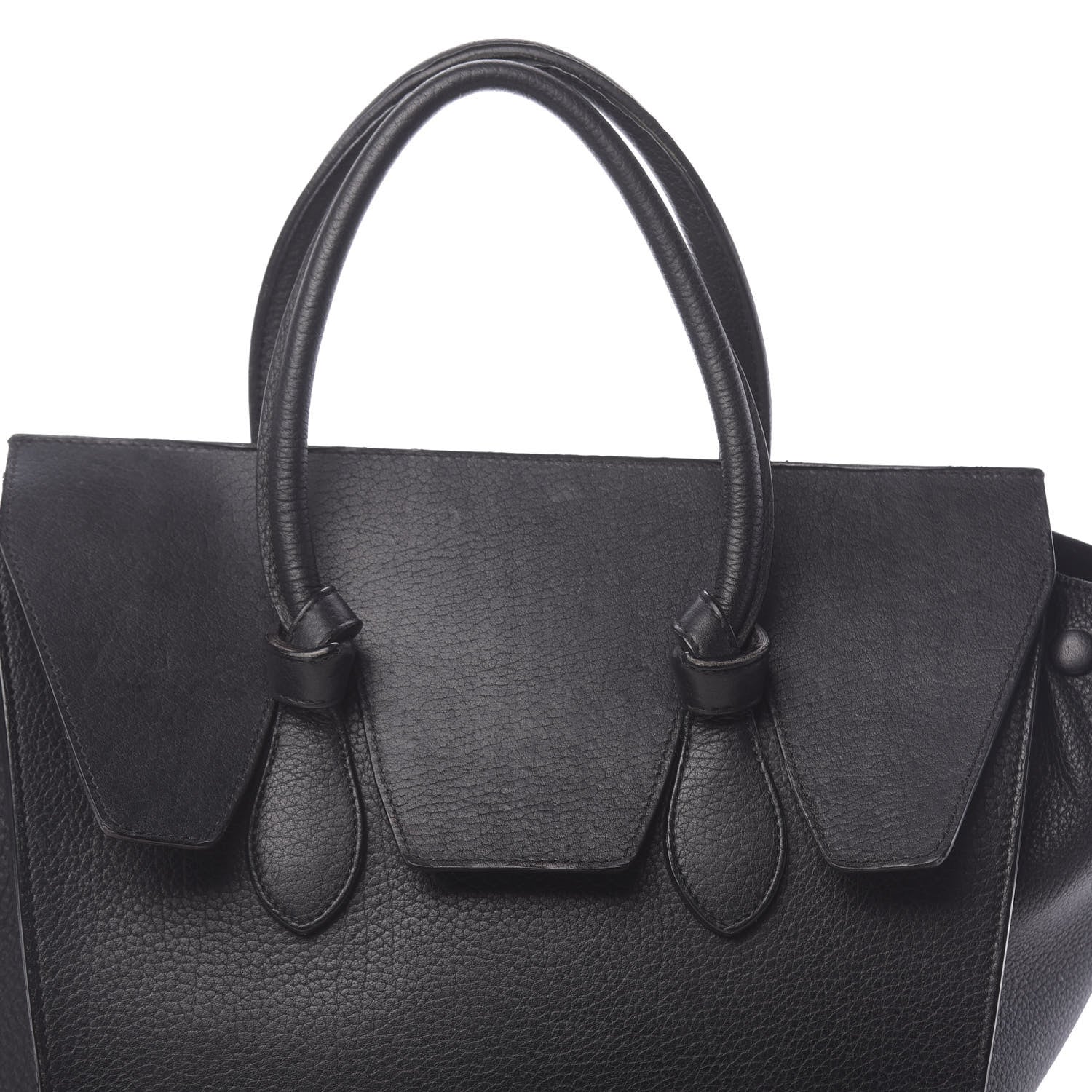 Celine Crisped Calfskin Mini Tie Knot Tote Black 27 of 29