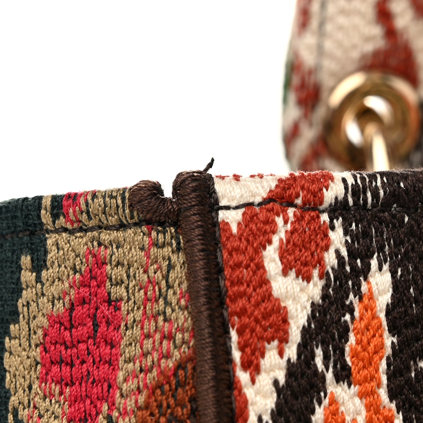 Canvas Embroidered Paisley Medium Lady D-Lite Multicolor