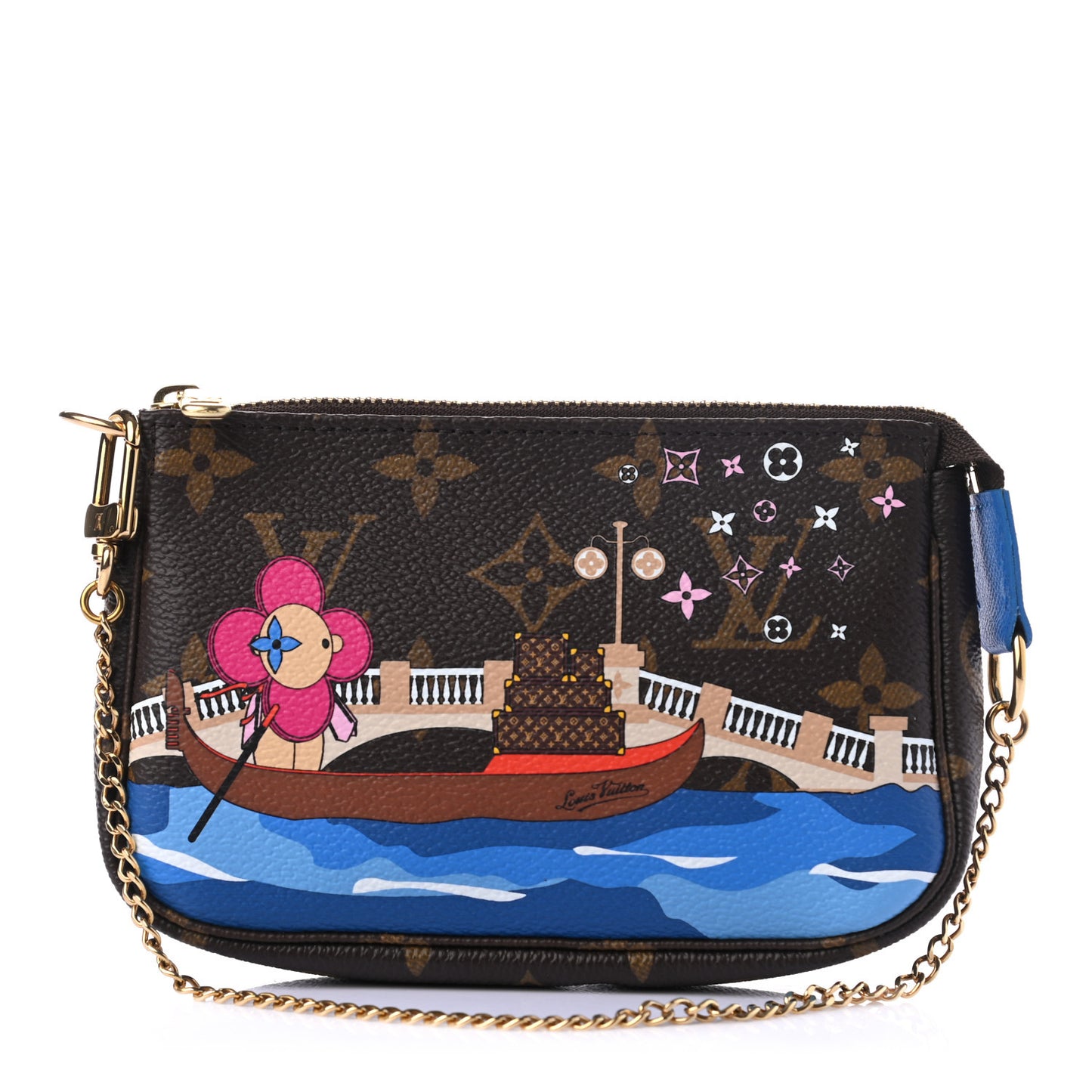 Monogram 2019 Christmas Animation Mini Venice Pochette Accessories Blue