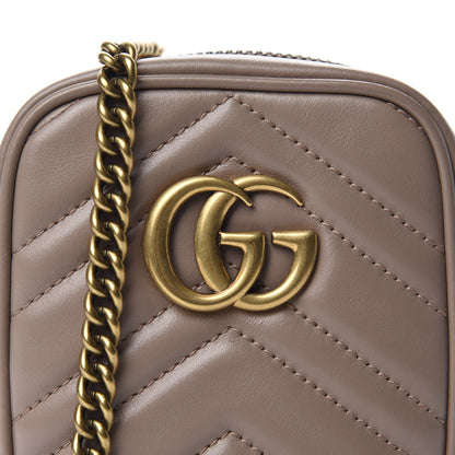 Gucci Calfskin Matelasse Mini GG Marmont Crossbody Bag Porcelain Rose 10 of 10