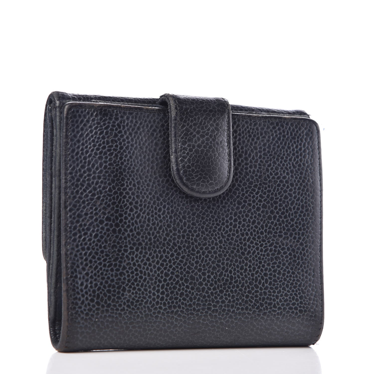 Chanel Caviar Timeless CC Compact French Wallet Black 3 of 12