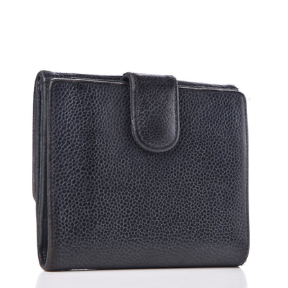 Chanel Caviar Timeless CC Compact French Wallet Black 3 of 12