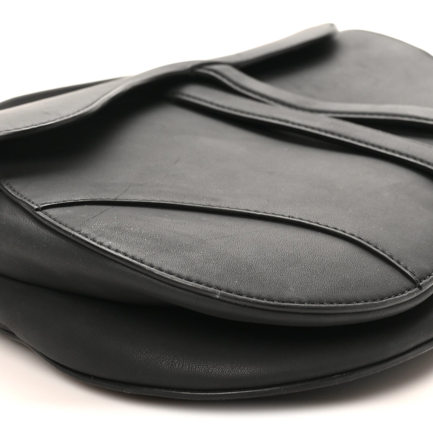 Ultra Matte Calfskin Saddle Bag Black