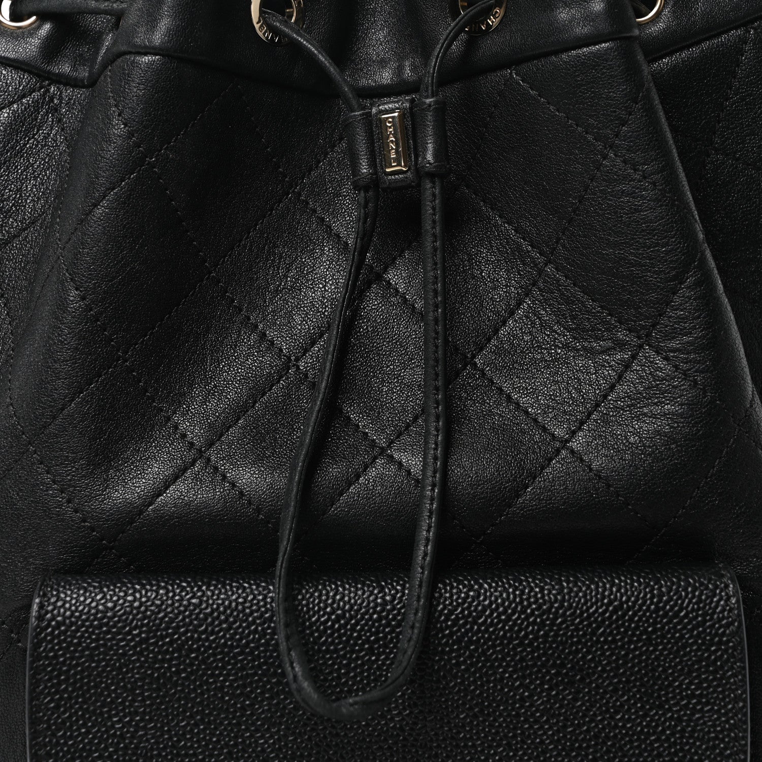 Chanel Sheepskin Caviar Quilted Daily Round Backpack Black 8 of 10