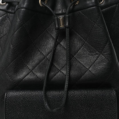 Chanel Sheepskin Caviar Quilted Daily Round Backpack Black 8 of 10
