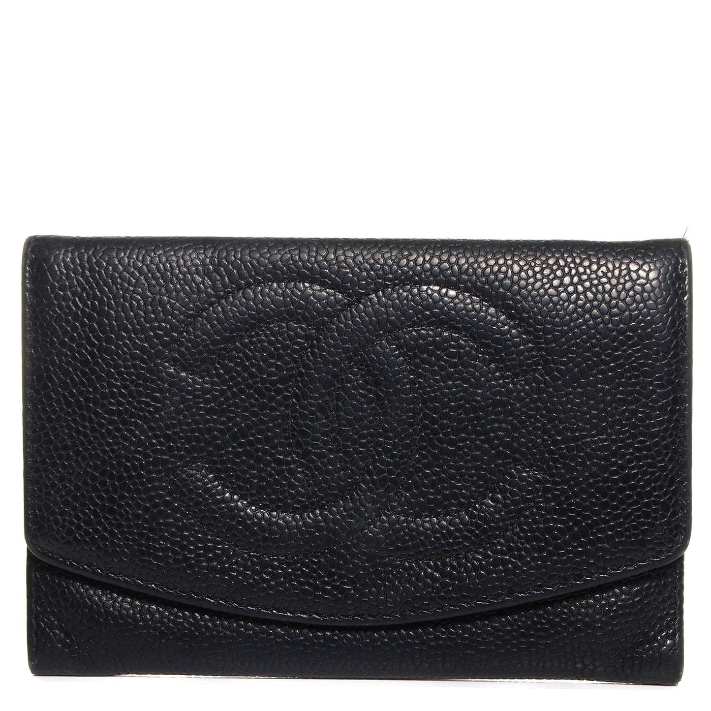 Caviar CC Flap Wallet Black