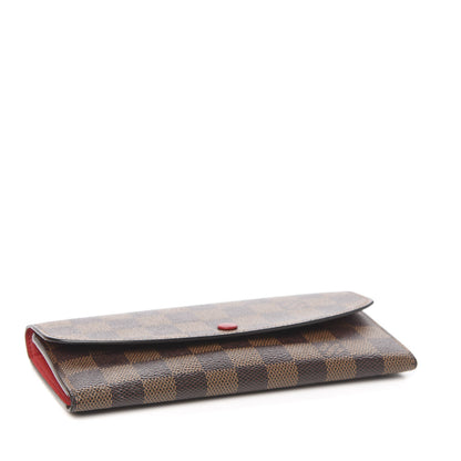 Louis Vuitton Damier Ebene Emilie Wallet Red 3 of 7