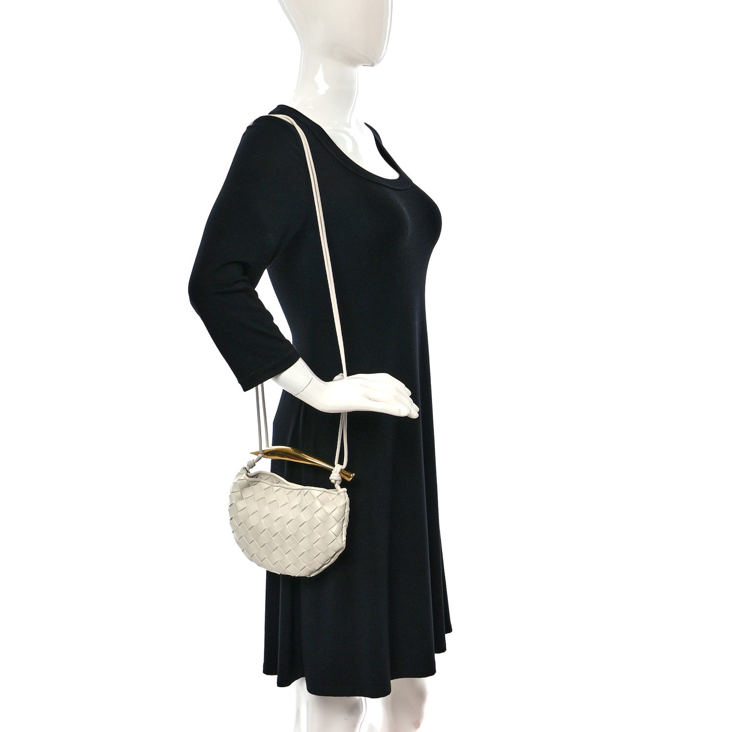 Bottega Veneta Nappa Intrecciato Mini Sardine Bag Chalk 2 of 9