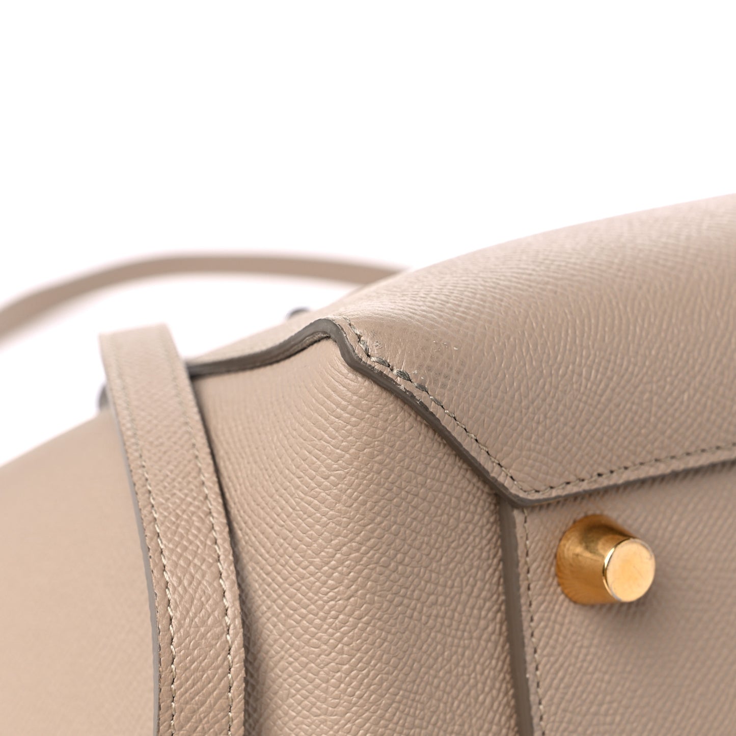 Grained Calfskin Mini Belt Bag Light Taupe