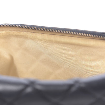 Chanel Calfskin Quilted Medium CC Crown Flap Black 12 of 13