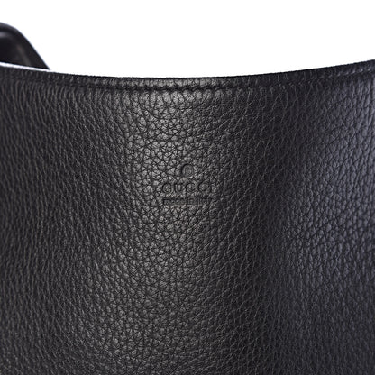 Gucci Grained Calfskin Large Shoulder Bag Black 14 of 16