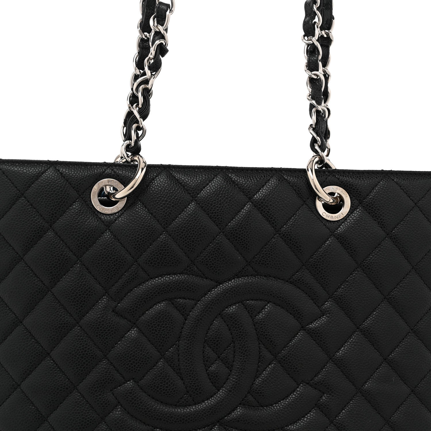 Chanel Caviar Quilted Grand Shopping Tote GST Black 9 of 12