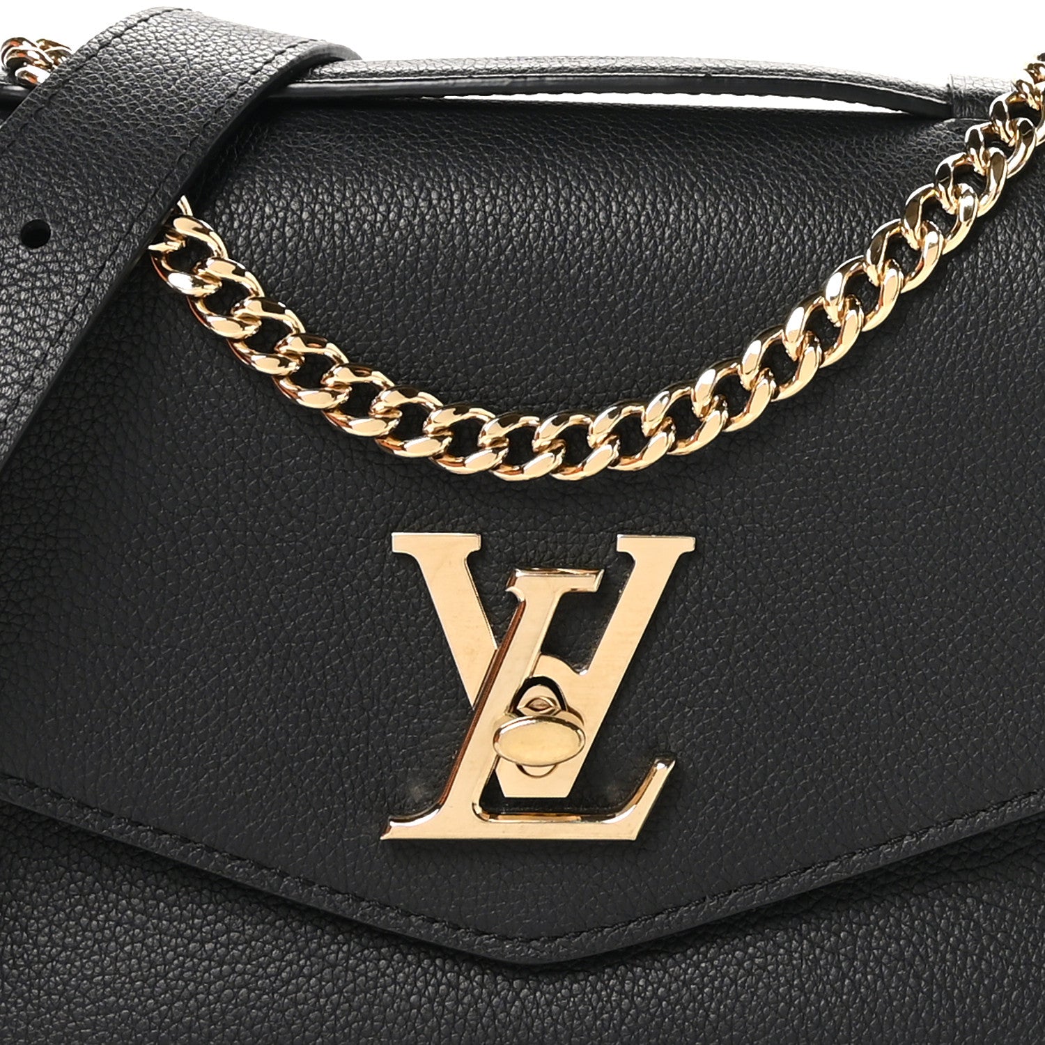 Louis Vuitton Grained Calfskin Lockme Oxford Black 8 of 11