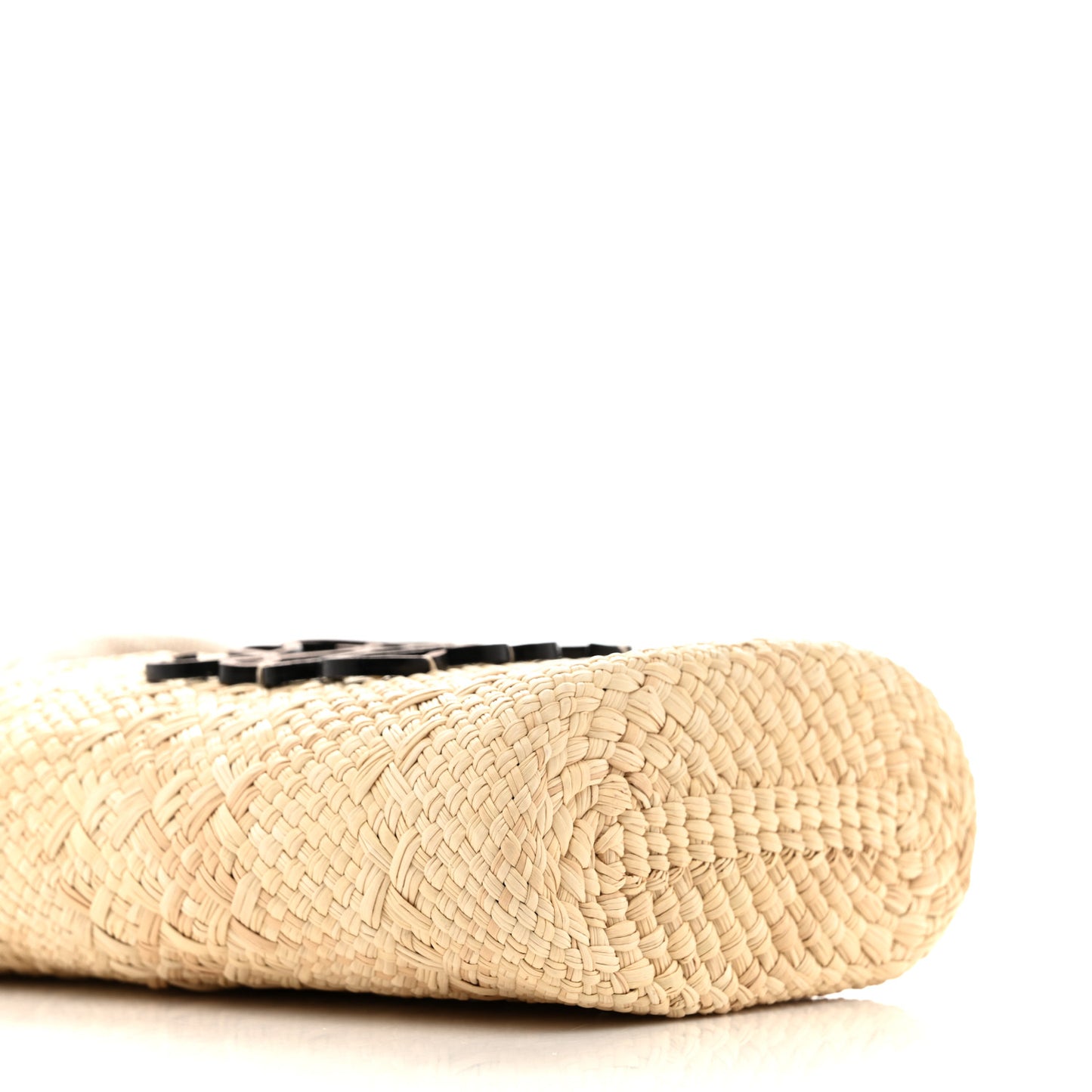 Calfskin Raffia Paulas Ibiza Square Bucket Bag Natural Tan