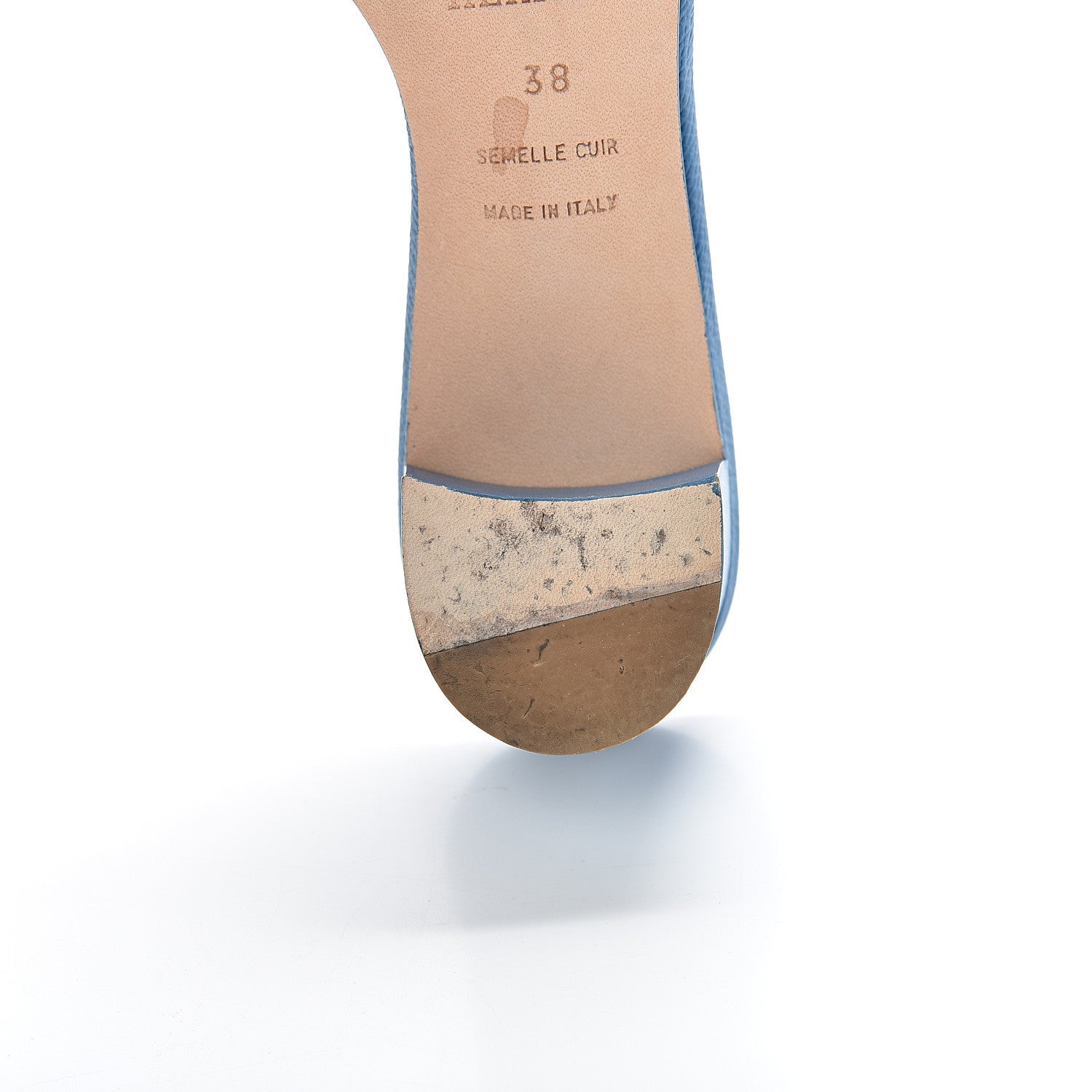 Hermes Epsom Oasis Sandals 38 Bleu Curacao 9 of 14