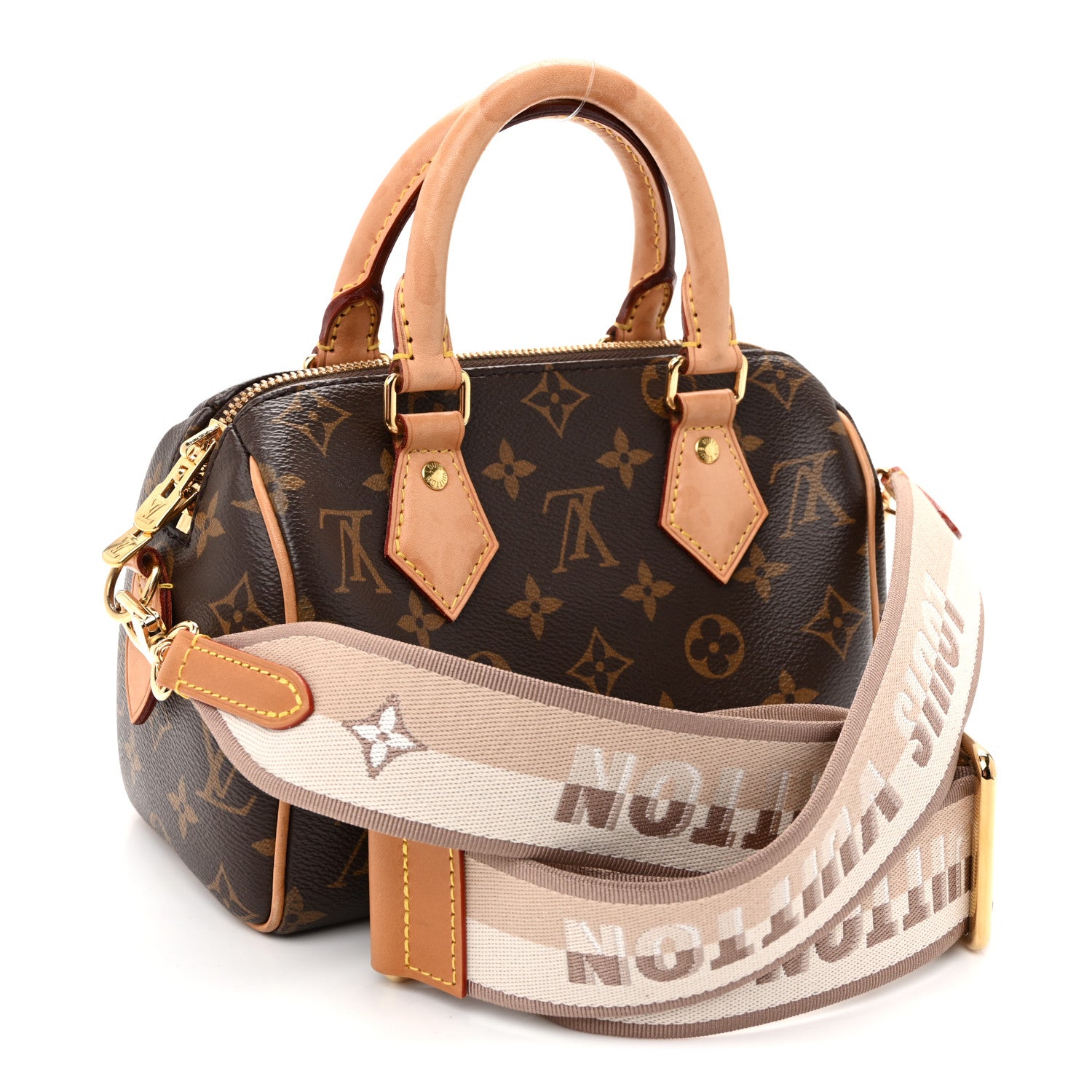 Louis Vuitton Monogram Speedy Bandouliere 20 Beige 3 of 11