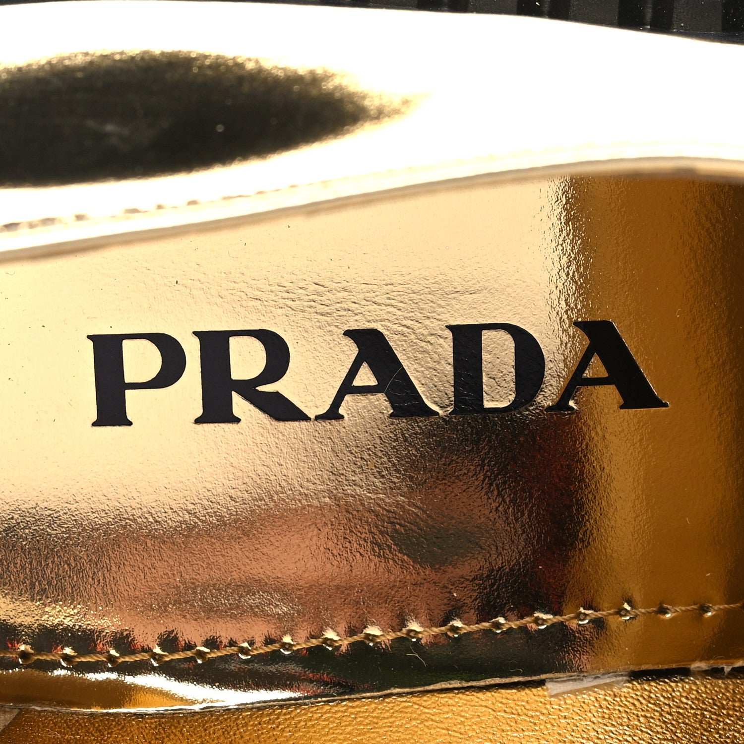 Prada Metallic Brushed Calfskin Metal Triangle Logo 50mm Loafers 41 Platino 8 of 9