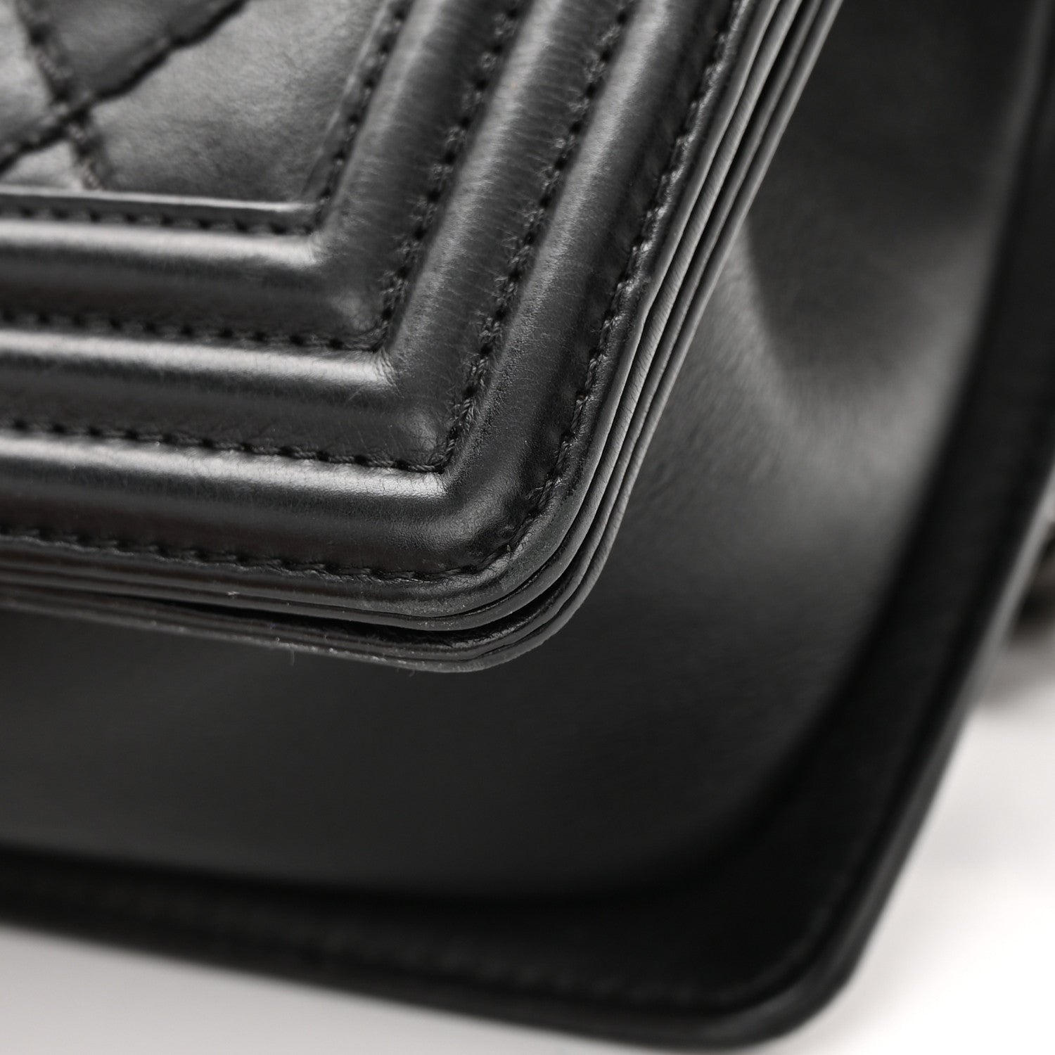 Chanel Calfskin Double Stitch Small Boy Flap Black 15 of 18