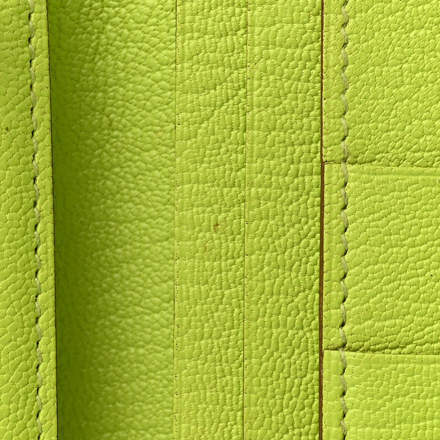 Hermes Chevre Mysore Tri-Fold Bearn Wallet Lime 9 of 15