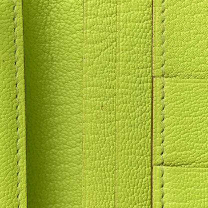 Hermes Chevre Mysore Tri-Fold Bearn Wallet Lime 9 of 15